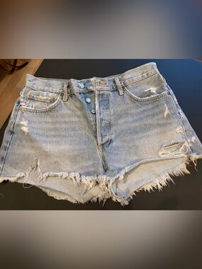 Agolde Parker Distressed Denim Shorts